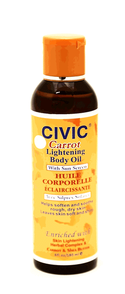 Civic Carrot Lightening Body Oil with Sunscreen 6 oz.