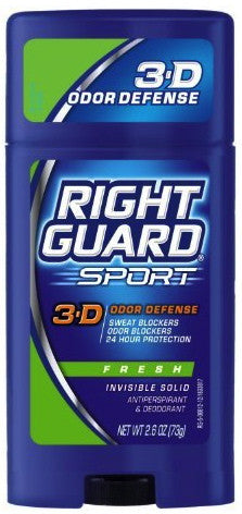 Right Guard Sport 3-D Invisible Solid Antiperspirant Deodorant Fresh 2.6 oz.