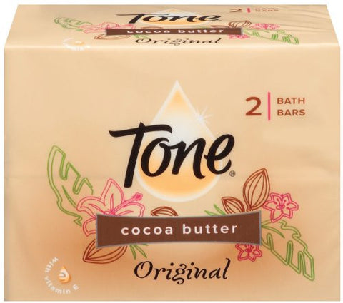 Tone Cocoa Butter Original Bath Bar 4.25 oz, 2-Pack
