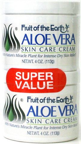 Fruit of the Earth Aloe Vera Skin Care Cream 4 Oz. 2-Pack