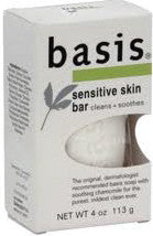 Basis Sensitive Skin Bar Cleans + Soothes 4 oz.