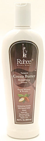 Rubee Beauty Magic Natural Cocoa Butter Moisturizing Lotion 16.9 Fl. Oz. (500 ml) 